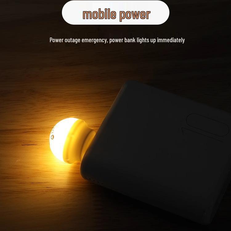 Super Bright USB Night Light: Eye Protection Bedside Lamp with Power Bank for Bedroom, Dormitory, or Emergency Use