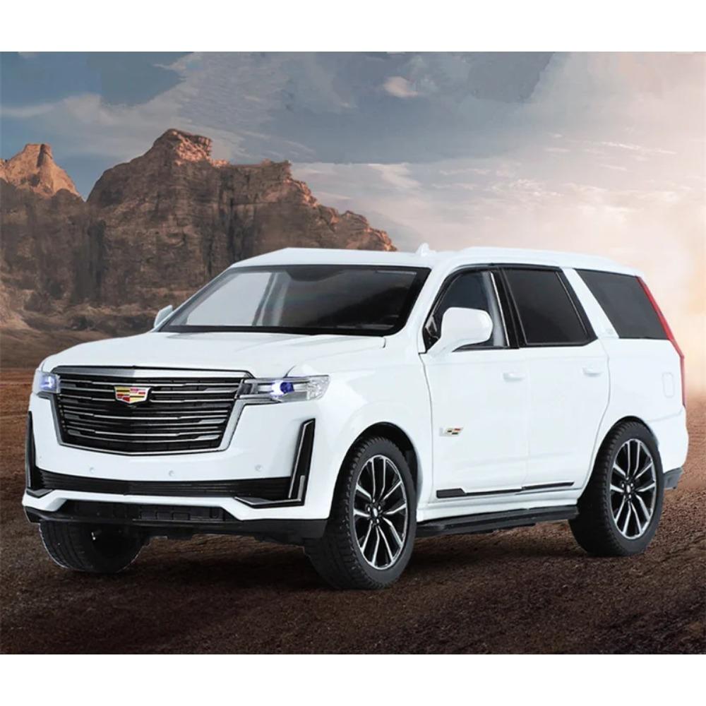 1/24 Escalade SUV Alloy Car Model Diecast Metal Off-road Vehicles Car Model Sound Light Simulation Collection Childrens Toy Gift