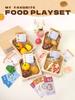 Wooden Play Food Sets for Kid Kitchen Simulation Cutting Bread Game Pretend Play Early Educational Cognition Toys for Boys Girls