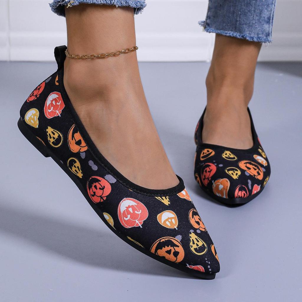 Women's Pointed Toe Slip-on Loafers - Spring & Autumn Collection, Low Heel, Casual, Shallow Mouth, Plus Size Available