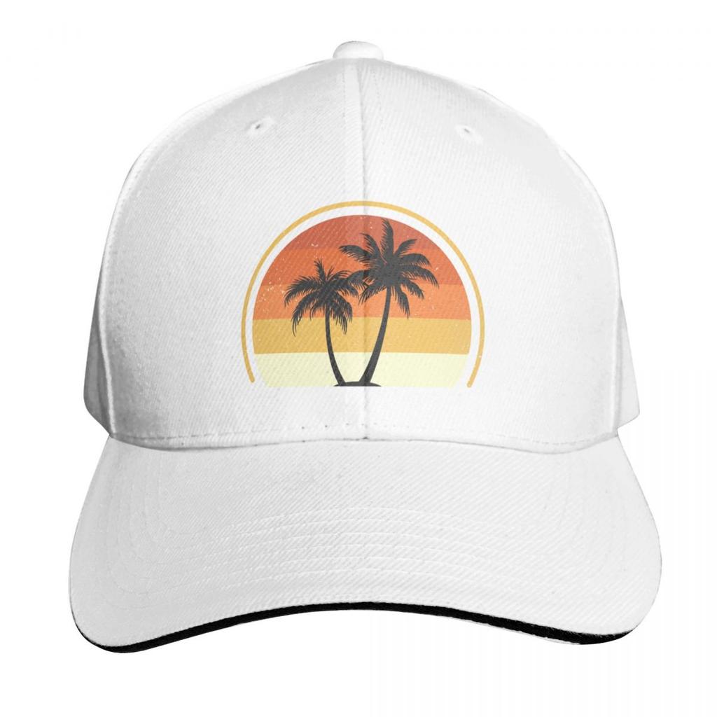 Retro Palm Trees Sun Vintage Baseball Cap Cosplay Golf Wear sun caps Ball Cap For Unisex Womens