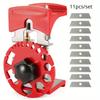 Plastic Reel 11Pcs/set Adjustable Handheld Quick Wire Stripper Manual Cable Stripping Tool 1pc Wire Stripper&10pcs Blade.