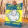 Vault-Tec Flannel Blanket Soft All-Season Throw, Design for Camping, Car Travel, Hiking Sofa, Bed, Office Perfect Gift for Parties