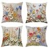 Bunte Blumen 3D-Druck Nordische Heimdeko Kissenbezug Schlafzimmer Wohnzimmer Sofa Dekoration Polyester Kissenbezug mit Reißverschluss