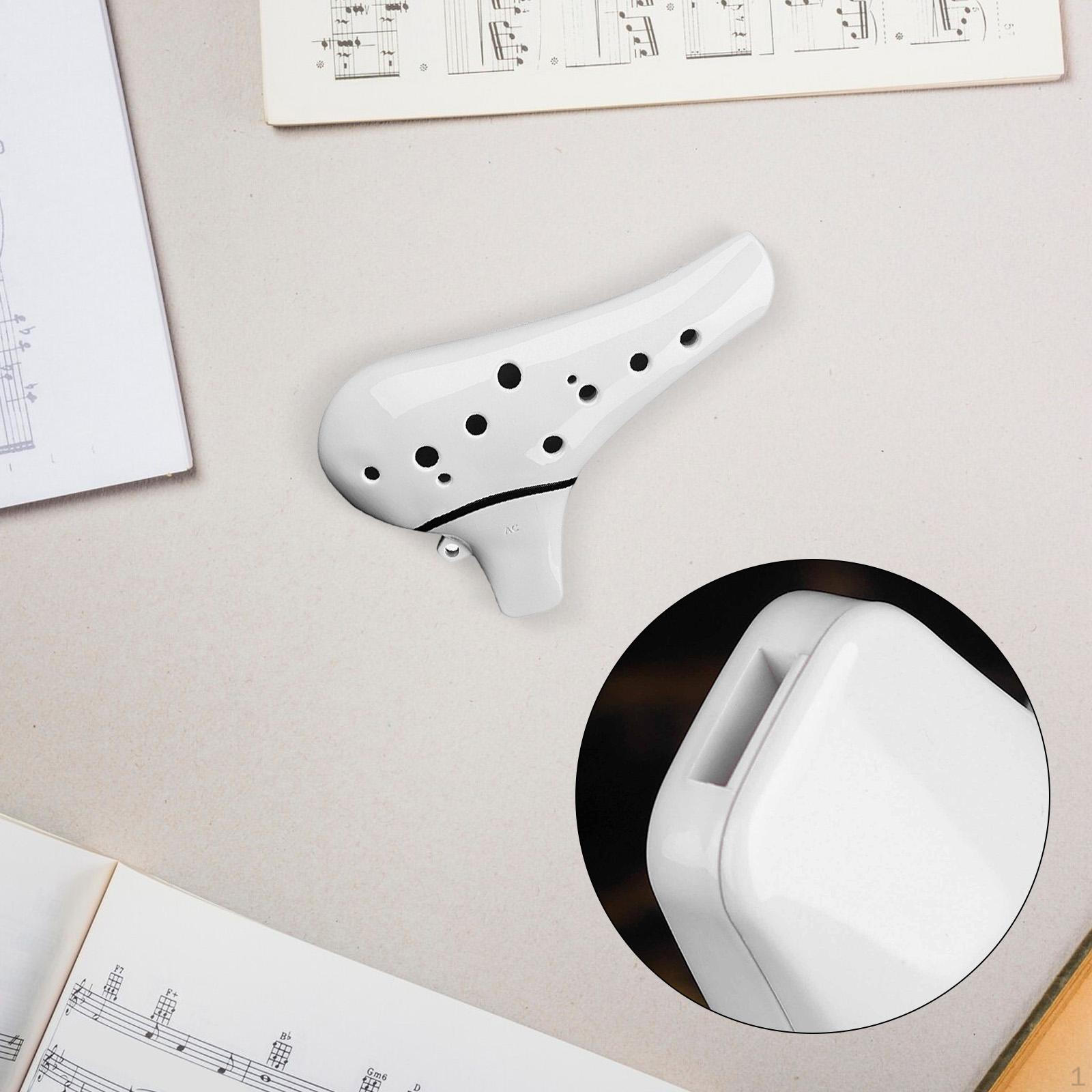 12 Hole Ocarina Alto C Tuning Flute Instrument for Christmas белый