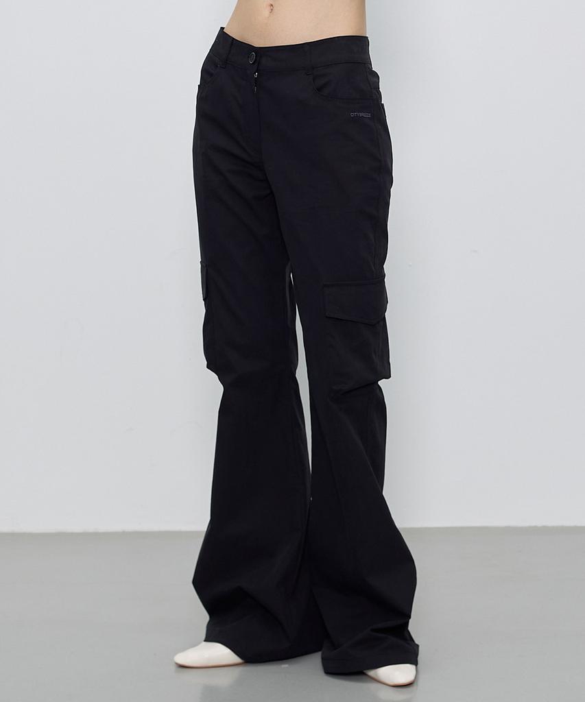 CITYBREEZE Cargo Bootcut Pants_Black