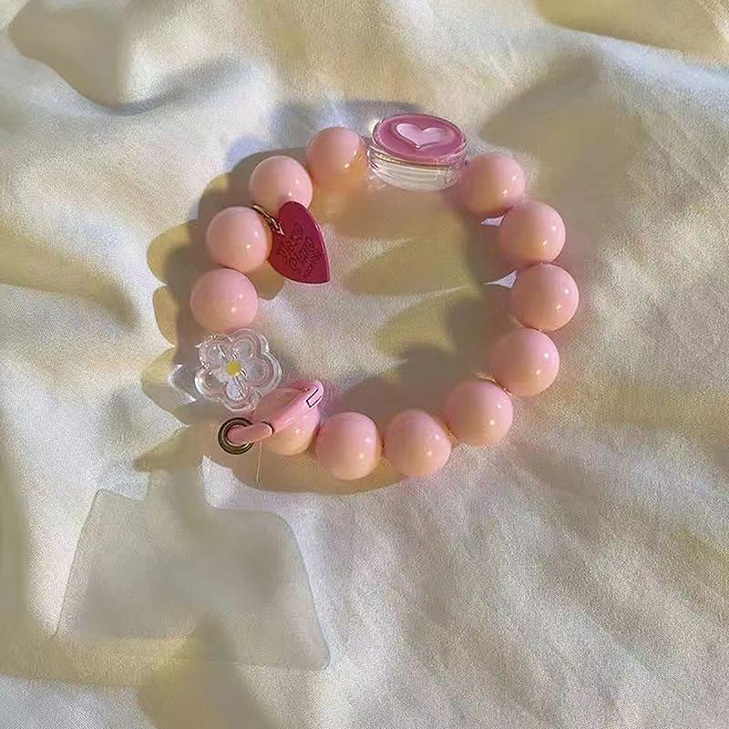 

Цветной круглый кулон с бусинами, браслет для мобильного телефона, шнурок для защиты от потери телефона, ремешки для ключей, аксессуары для мобильного телефона