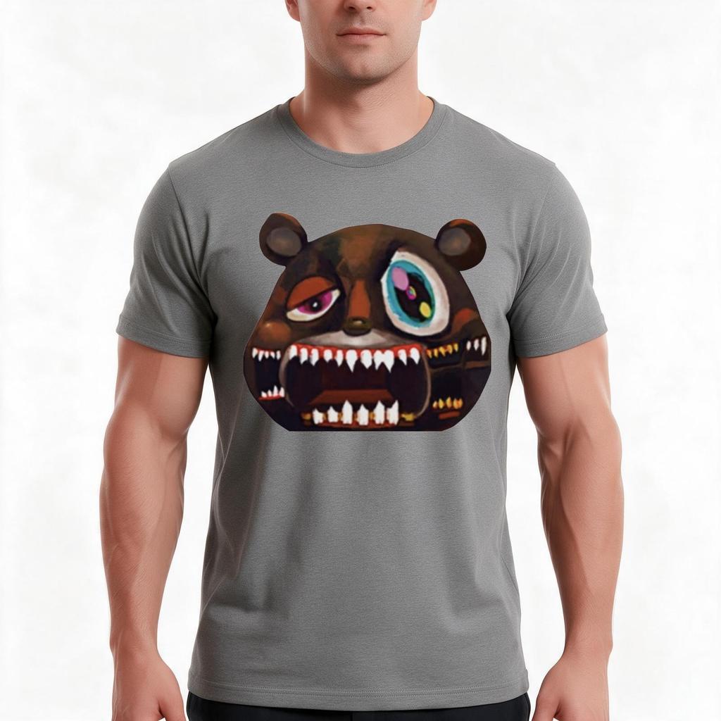 my beautiful dark twisted fantasy bear TShirt Summer Casual Cotton Tee Oversized Streetwear Tops Vintage Graphic Print