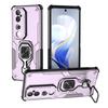 KEYSION Shockproof Armor Case for VIVO V40 Pro 5G Soft Silicone+PC Upright Metal Ring Stand Phone Cover for VIVO V40 5G V40 Pro
