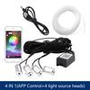 6 In 1 Led Car Interior Atmosphere Ambient Lights 6/8m RGB Neon Interior Ambient Light by App Control Fiber Optic Strips Light