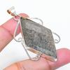Natural Lodolite Quartz Gemstone 925 Sterling Silver Jewelry Pendant 2.56" AP-15370