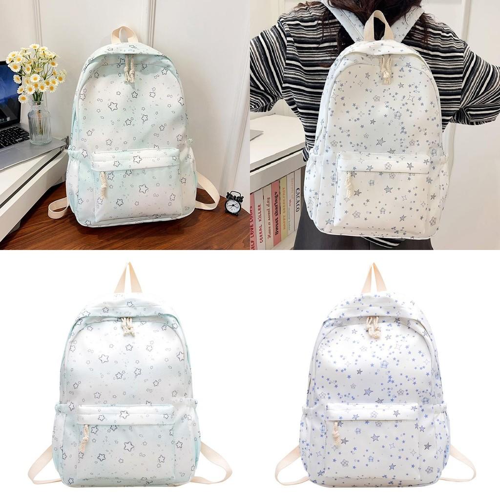 Star Cute Stylish Printed Student Backpack For Girls School And Daily Use