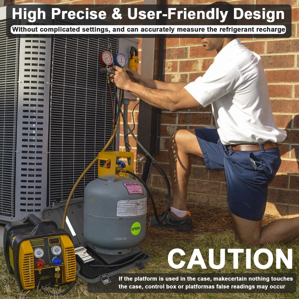 Digital kjølevekt Høy presis elektronisk vekt for påfyllingssentral for kjølemedier