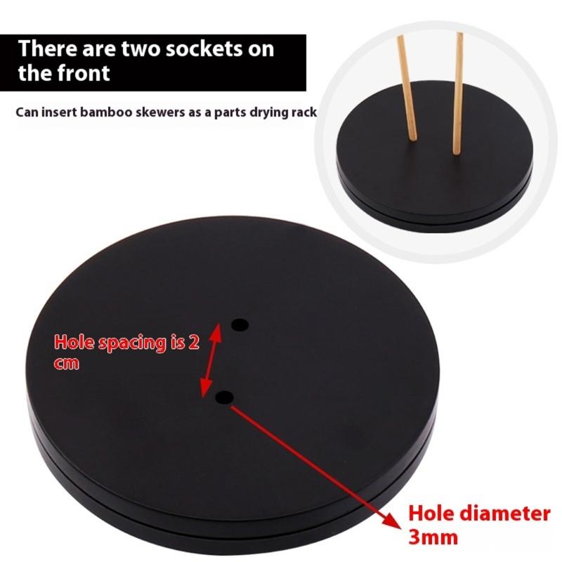 Two Sided Mini Display Stand Turntable With Smooth 360 Rotation 8cm ABS Base For Action Figures Pottery