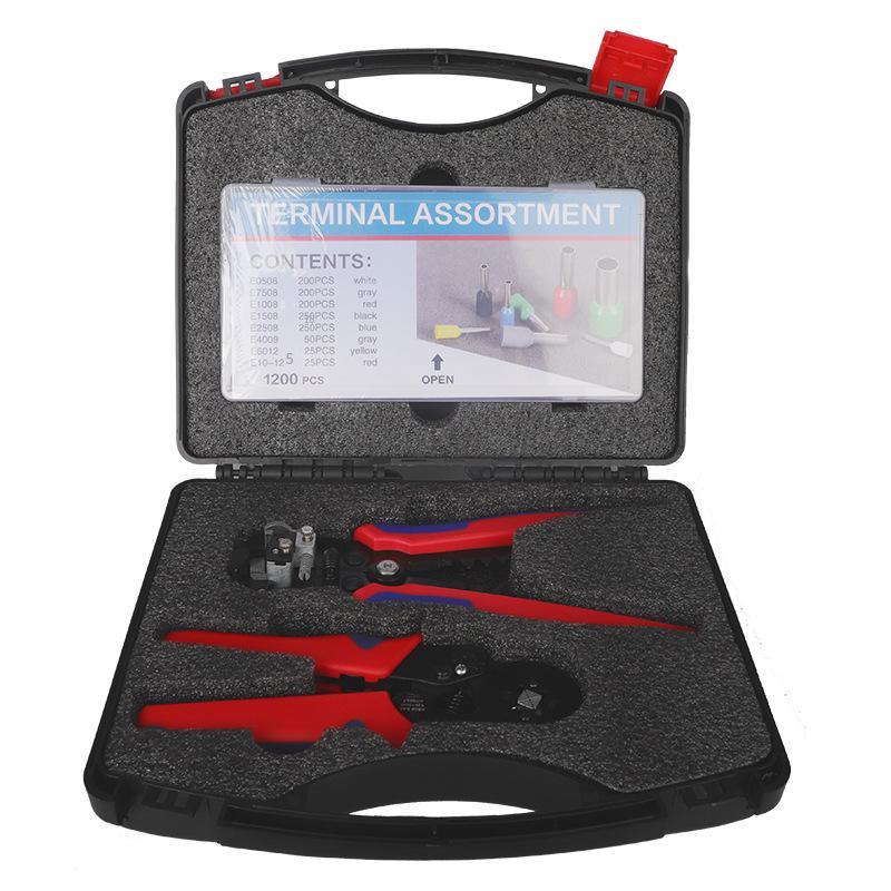 Electrician's Quad-Sided Crimping Pliers for Cold Press Copper and Wire Lugs, Terminals.