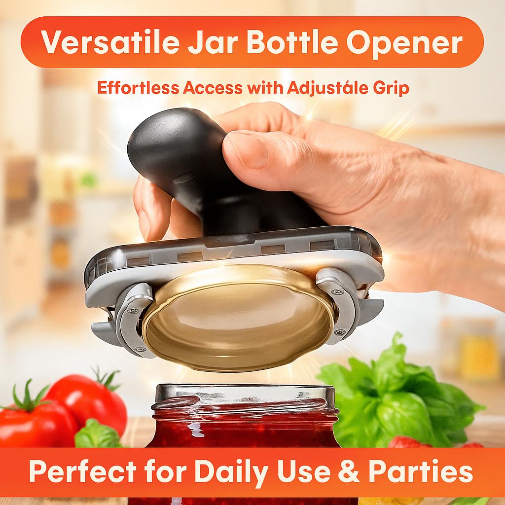 1 abridor de botellas versátil ajustable de fácil agarre herramienta de cocina multifuncional abridor esencial acceso sin esfuerzo perfecto para fiestas uso diario