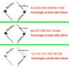 Wire diameter 1.5mm 304SUS Left Torsion Spring Return And Reset V-shaped Spring  Left Rotation Spring laps1/2/3/4/5lap 5PCS