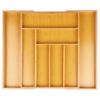 Bamboo Insert for Cutlery, Drawer Utensils, Extendable, Adjustable XXL