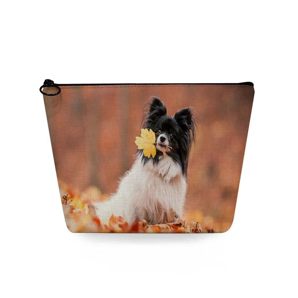 Women Dog Print Cosmetic Bag Toiletries Organize Travel Storage Case 6783