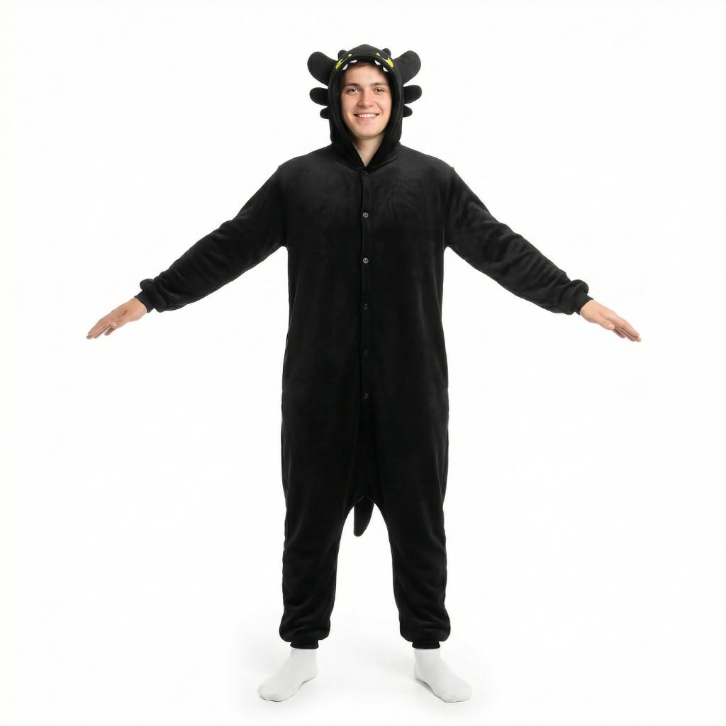 Pigiama Onesie Kigurumi Costume Travestimento Sdentato XXL: 185 - 195Cm