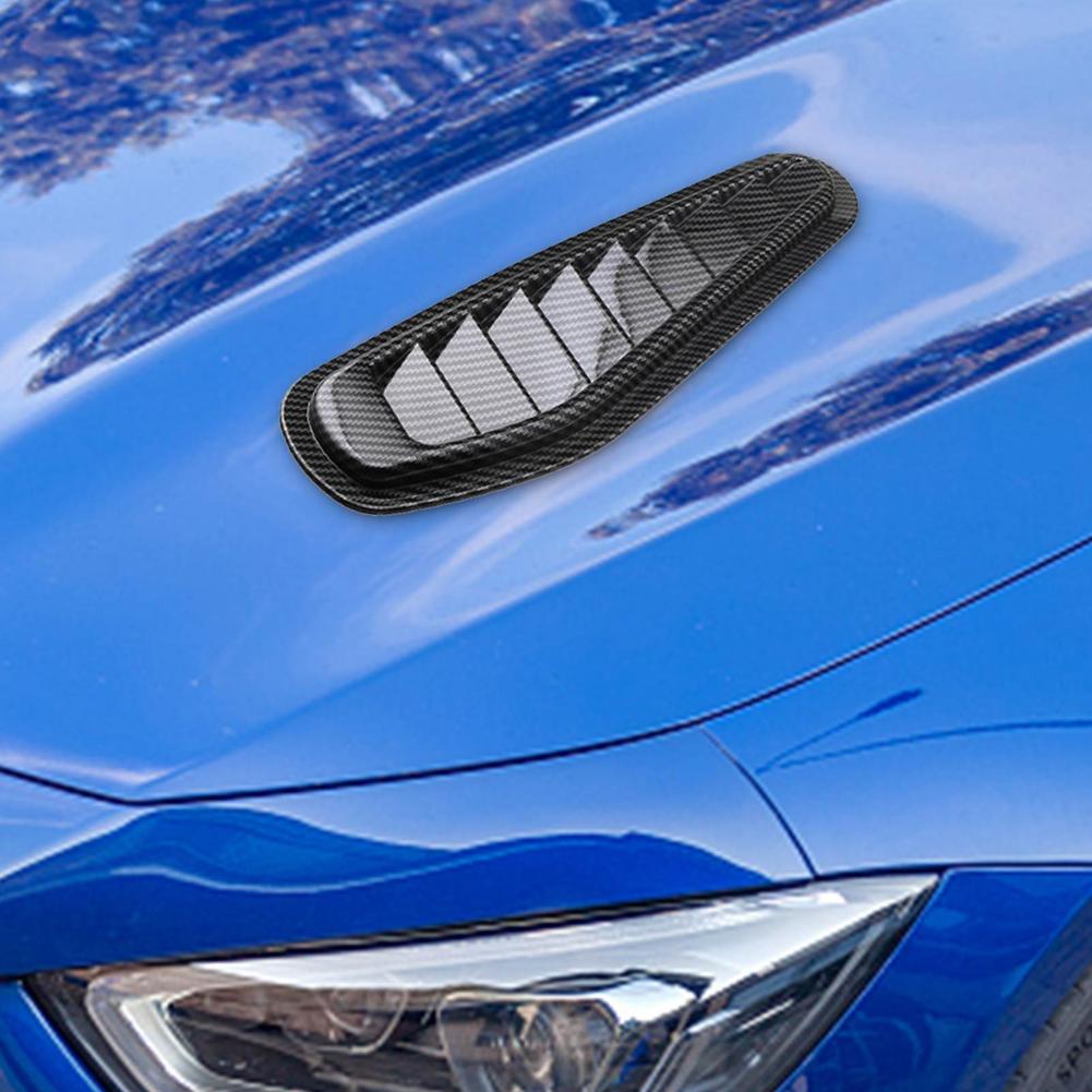 2 ST Bil Luftflödesventil Klistermärke Motorhuv Luftflödesintag Skydd Dekorpanel Dekoration Auto Simulering Luftintag Dekorativt Klistermärke