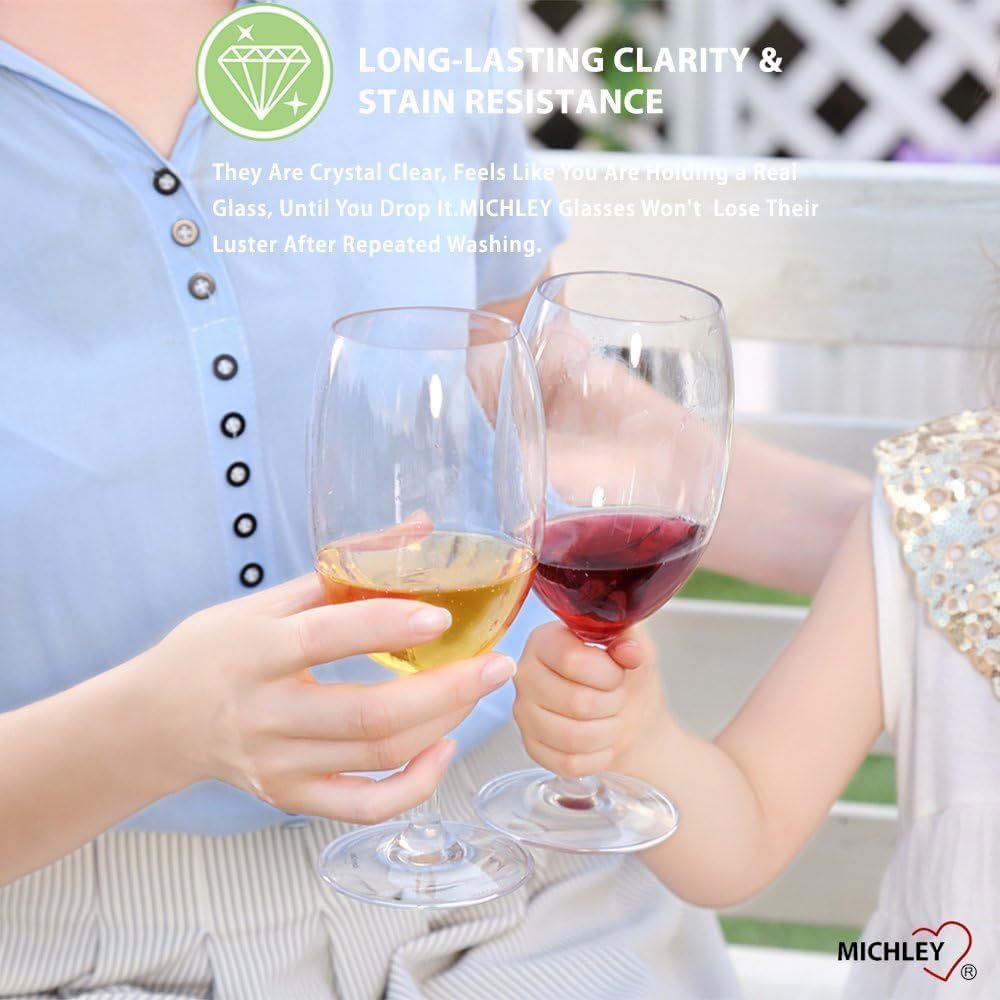 Unzerbrechliche Weingläser 20oz Bruchsicher Wiederverwendbares Trinkglasgeschirr Für Indoor Outdoor Trinkgeschirr Reise Pool Camping Picknick