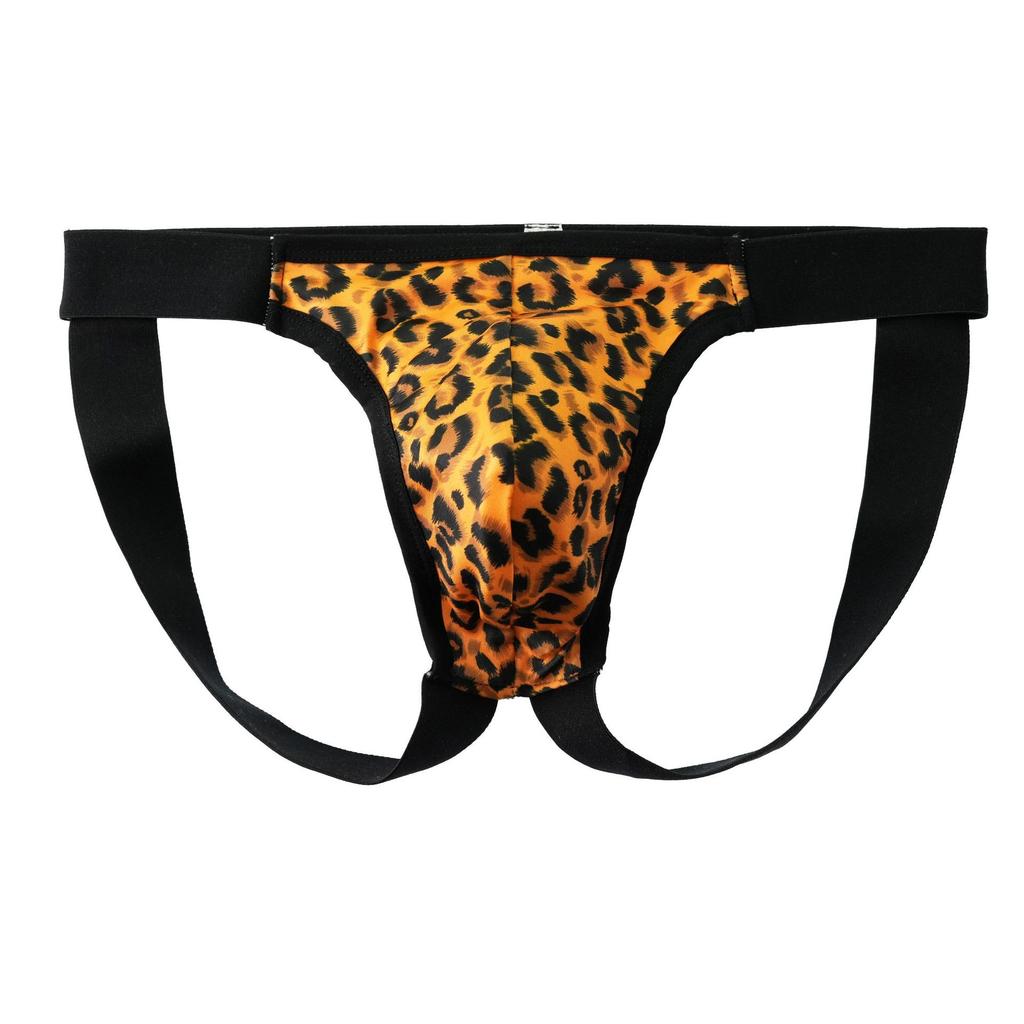 Pánské spodní prádlo s leopardím vzorem Sexy tanga Pánská vysoce elastická tanga