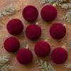 Shatterproof Velvet Christmas Hanging Balls 8 CM Red Tree Hangable Bauble Set  Home Party