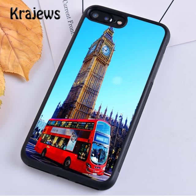 Krajews London Red Bus Big Ben Phone Case Cover For iPhone 14 5 SE 6s 7 8 Plus XR XS 11 12 13 Pro Max Samsung S21 S22ultra Plus