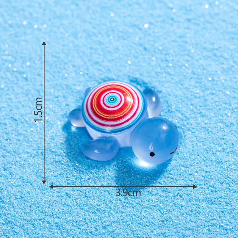 

1Pc Luminous Mini Turtle Micro Landscape Miniature Turtle Figurines Fairy Garden Accessories Home Decor Glow In The Dark синій