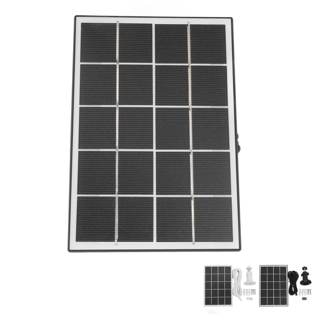 Camera Solar Charging Panel with Bracket 3W 5V Monocrystalline Silicon Type C Security Camera Solar