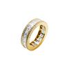 Black Purple Aaa Diamond Three-Line Ring Aaa Dia Three-Line Ring_Gold