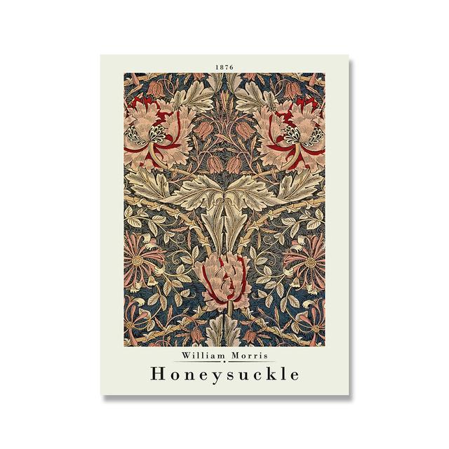 

Уильям Моррис Винтаж Цветочный Холст Плакат Жасмин Мэриголд Тюльпан Узор Печать Живопись 21cm×30cm NoFrame