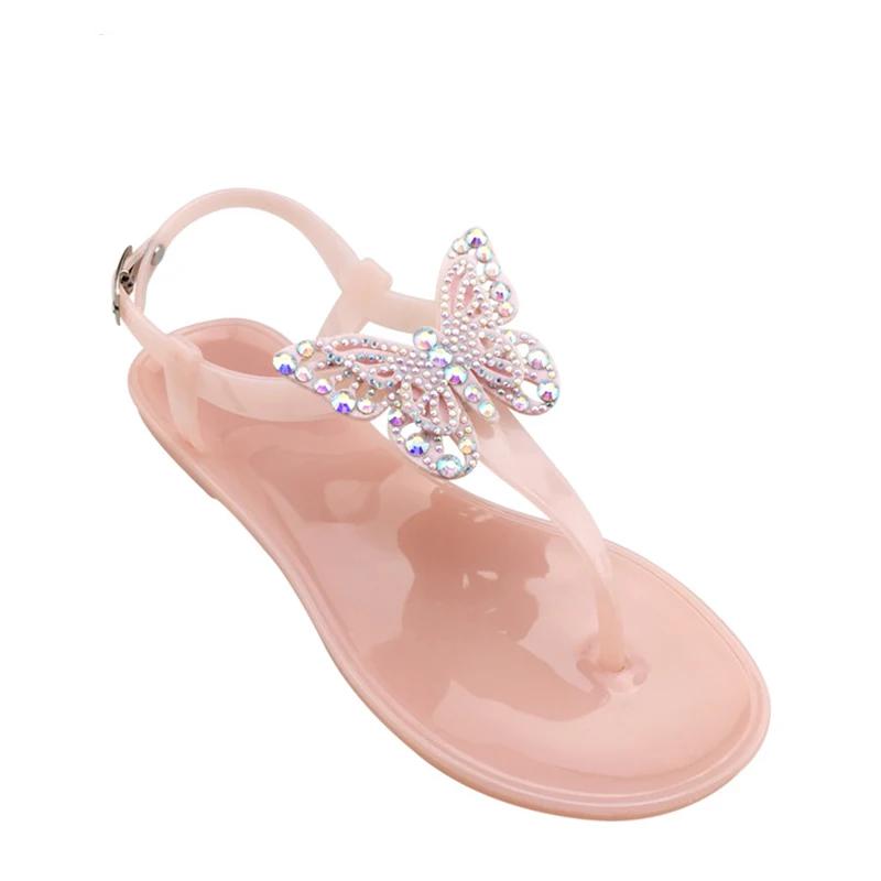 Populære Gjennomsiktige Sko Damesko Jellysko Strandferie Sandaler 2024 Nye Enkle Trendy Flatsko Dame Flip-flops Chaussure Femme