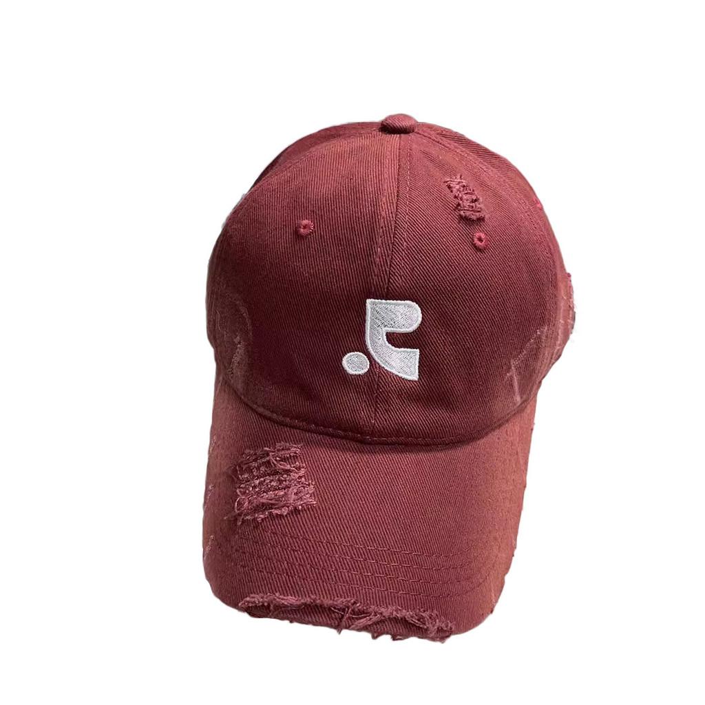 Cotton Baseball Cap With Embroidered Letters For Casual Summer Wear