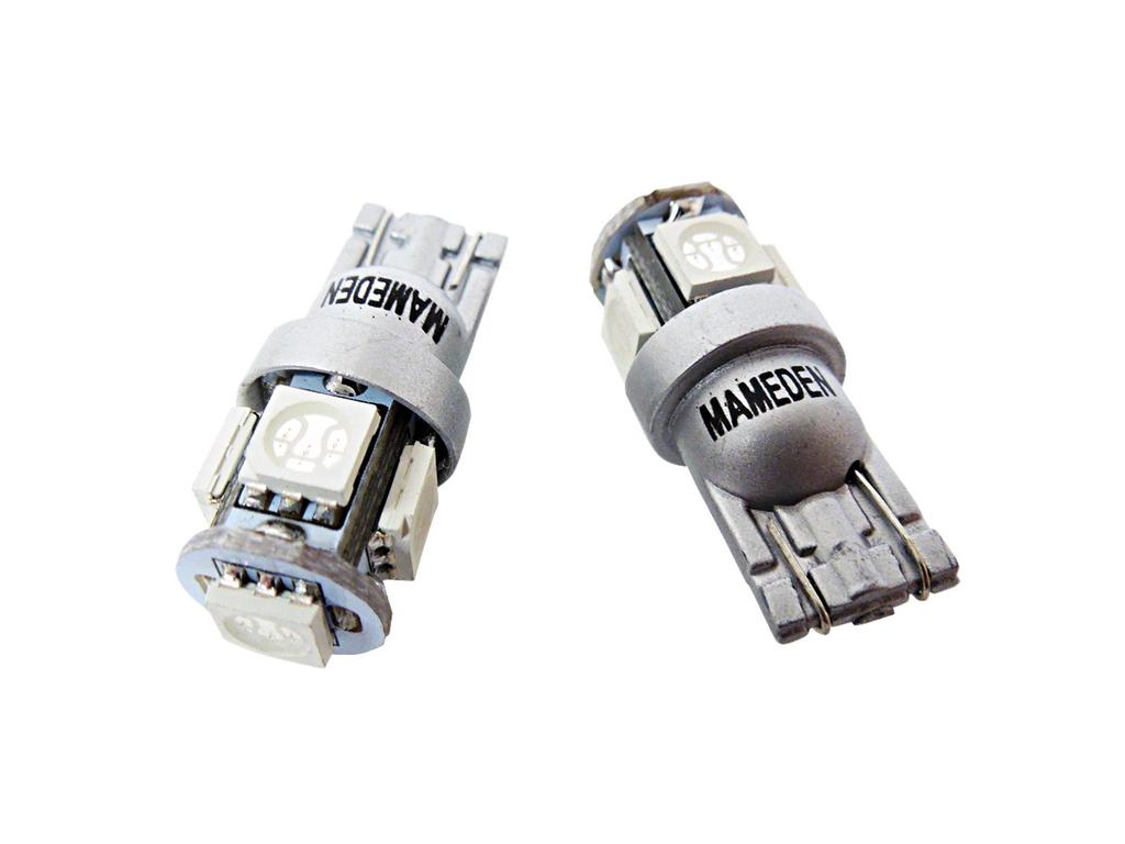 MAMEDEN T10 5-LED 3-Chip 5050SMD Set of 2 (2: Red)