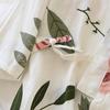 GMXIA Pajamas Women's Spring and Autumn Cotton Gauze Breathable Three-quarter Sleeve Home Wear Two-piece Set Summer Light Style Pajama Sets