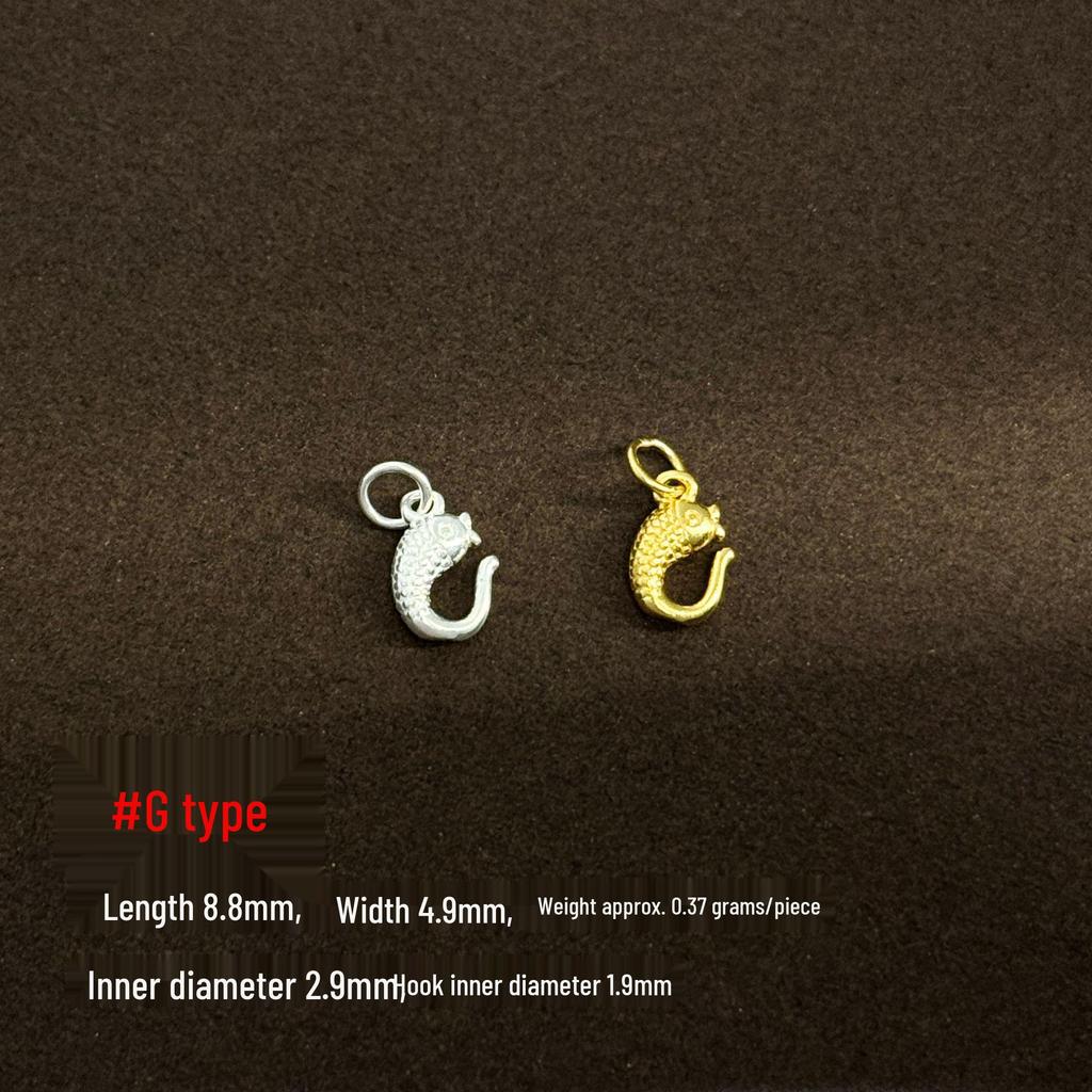 S999 Sterling Silber & Gold Hummerklauen-Verschlussverbinder für DIY-Halsketten, Armbänder & Schmuckflechten.