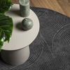 IZA Short Pile Rug Scandinavian Style Anthracite Ø 80 Cm