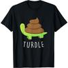 TURDLE Turtle Lover Poop Turd Pun Humor Gag T-Shirt 100% Cotton O-Neck Short Sleeve Summer Casual Mens T-shirt Streetwear - M...