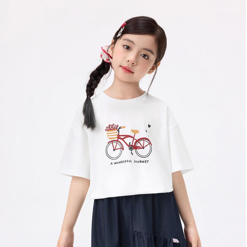 Girls' Cartoon Print Cool Short Sleeve T-shirt