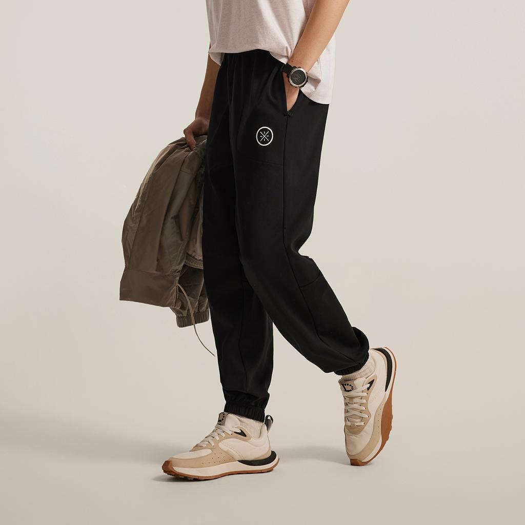 Li Ning Wade Series Casual Simple Cuffed Loose Knit Sports Pants Men bottoms Black AKLV079-1