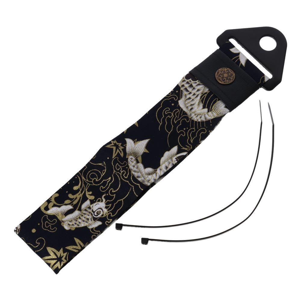 

Qicarkey Black Ancient Japan Ancient Elements Tow Strap Carp Tow Rope Combination for Car