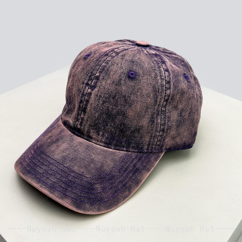 And Women Bandhnu Solid Color Distressed Baseball Caps Sun Protection Personalized All-Match Gradient Peaked Hats Minimalist Fashion Vintage Casual