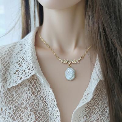 Natural Freshwater Big Baroque Pearl Necklaces Party Elegant Vintage Pendant, Birthday Gifts for Women
