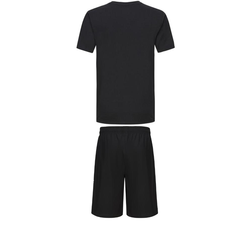 Adidas Taekwondo Round Neck Pullover Short Sleeve T-Shirt Fashion Lace-Up Simple Shorts Casual Sports Set Men Set Black ADICLTS24TK-BG+S21ATMSH1T-BW