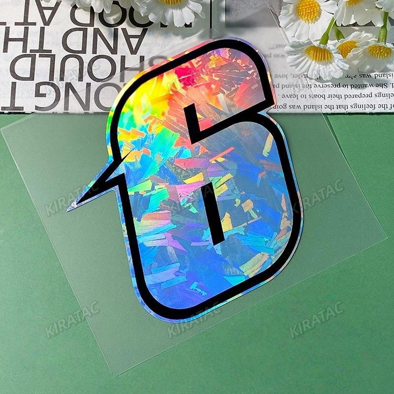 1PC 0to9 Arabic Numerals Holographic Carbon Motorcycle Stickers Waterproof for Motorbike Fairing Fuel Tank Scooter Vinyl Decals