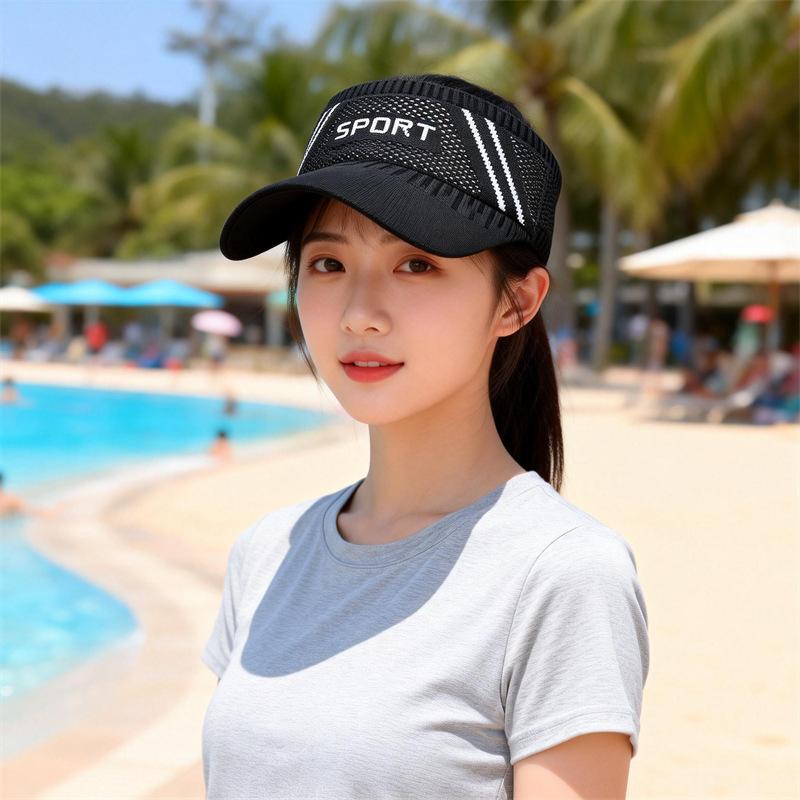 Outdoor Sport Sun Hat Caps Women Empty Top Hat Golf Tennis Hat Breathable Visor Baseball Cap Hiking Hat Cap For Women Men Summer