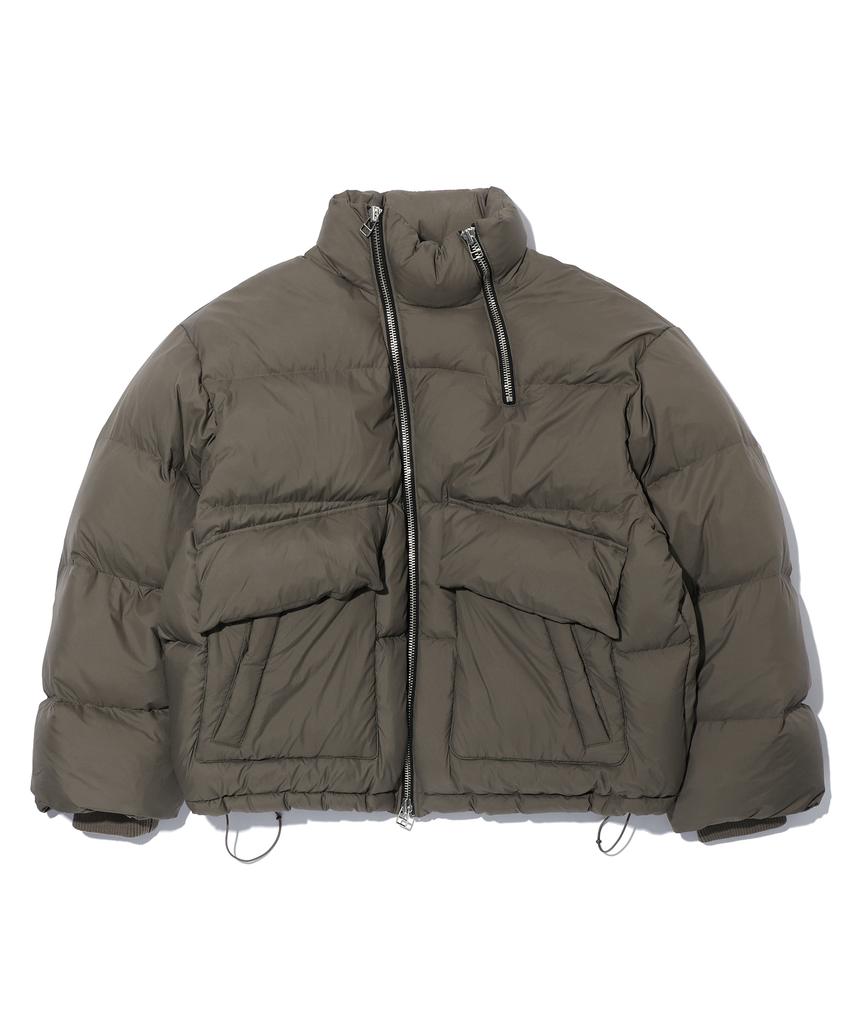 Iey Double Zip-Up Down Jacket Beige