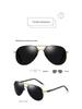 Men's Vintage Large Frame Polarized Driving Sunglasses - Spring Leg Frog Mirror HD 8503